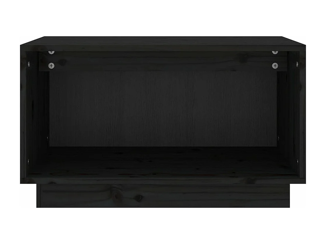 Mueble de TV de madera maciza de pino negro 60x35x35 cm