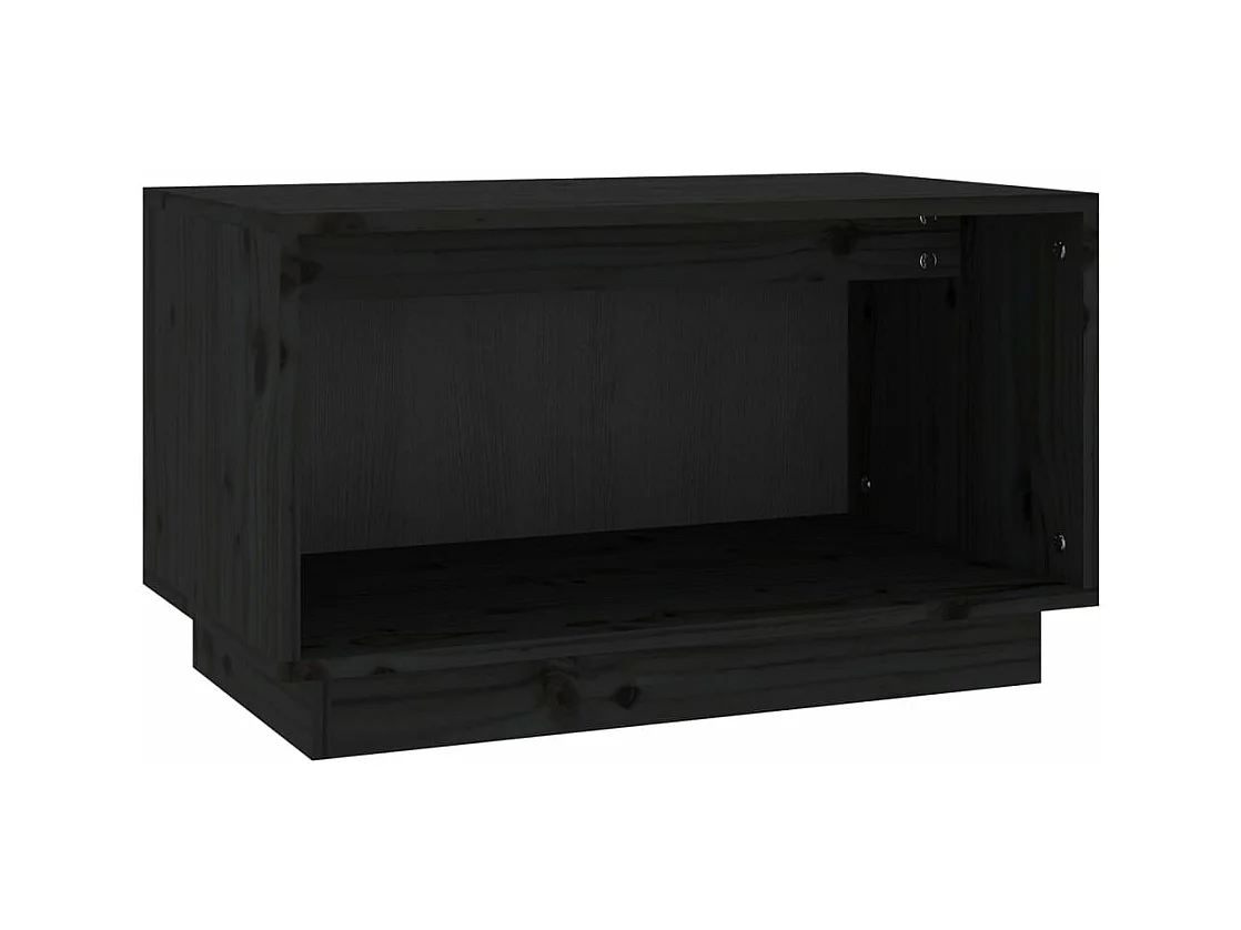 Meuble TV Noir 60x35x35 cm Bois de pin massif
