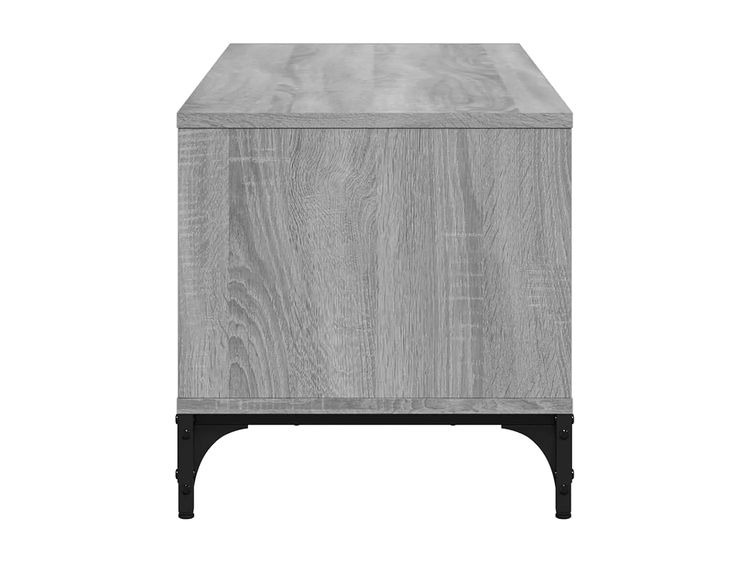 Tv-meubel 102x40x41 cm hout en gepoedercoat staal grijs sonoma