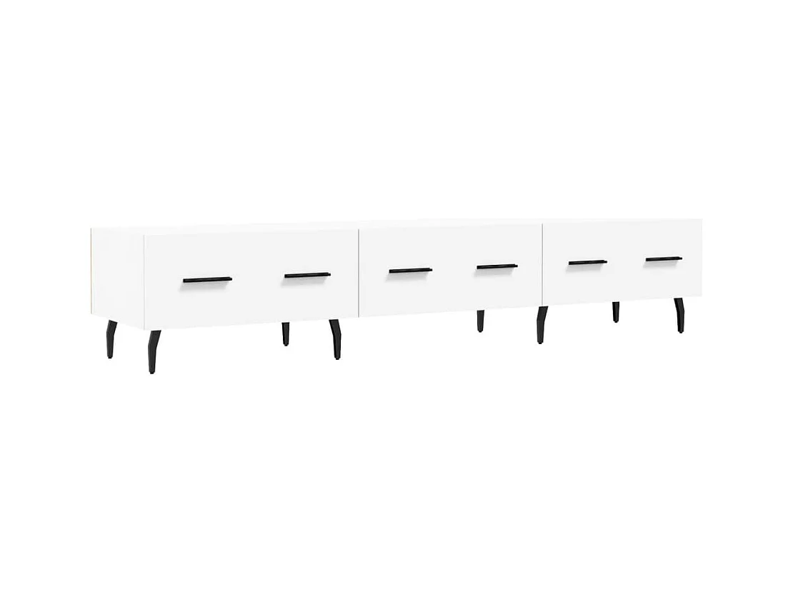 Meuble TV blanc 150x36x30 cm bois d'ingénierie