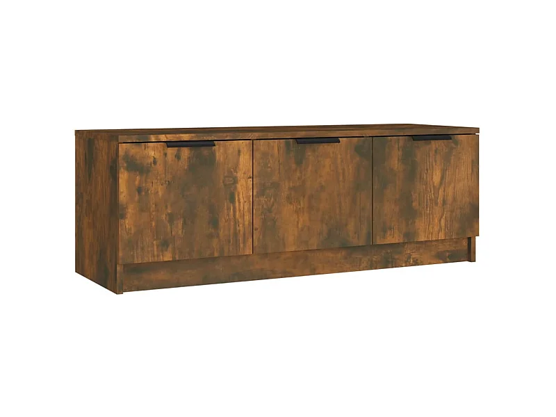 Meuble TV Chêne fumé 102x35x36,5 cm Bois d'ingénierie