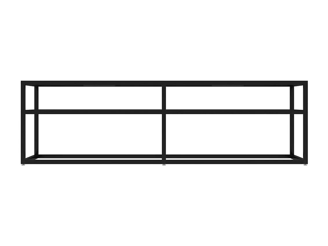 Tv-meubel 140x40x40,5 cm gehard glas zwart