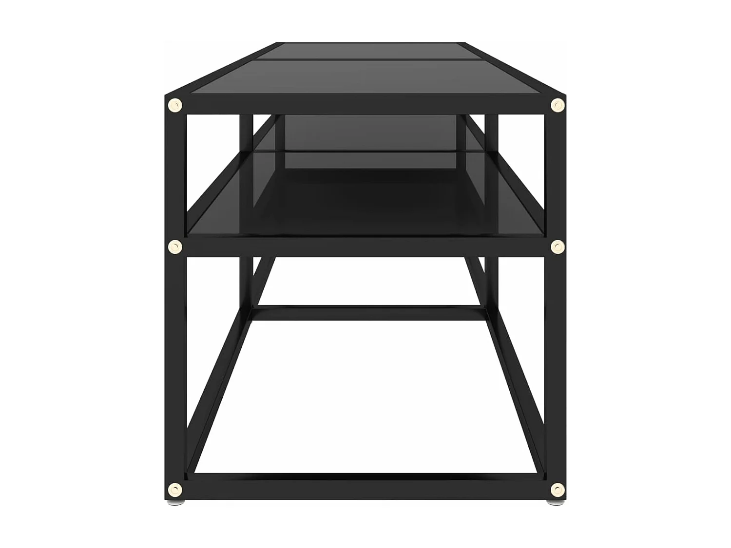 Tv-meubel 140x40x40,5 cm gehard glas zwart