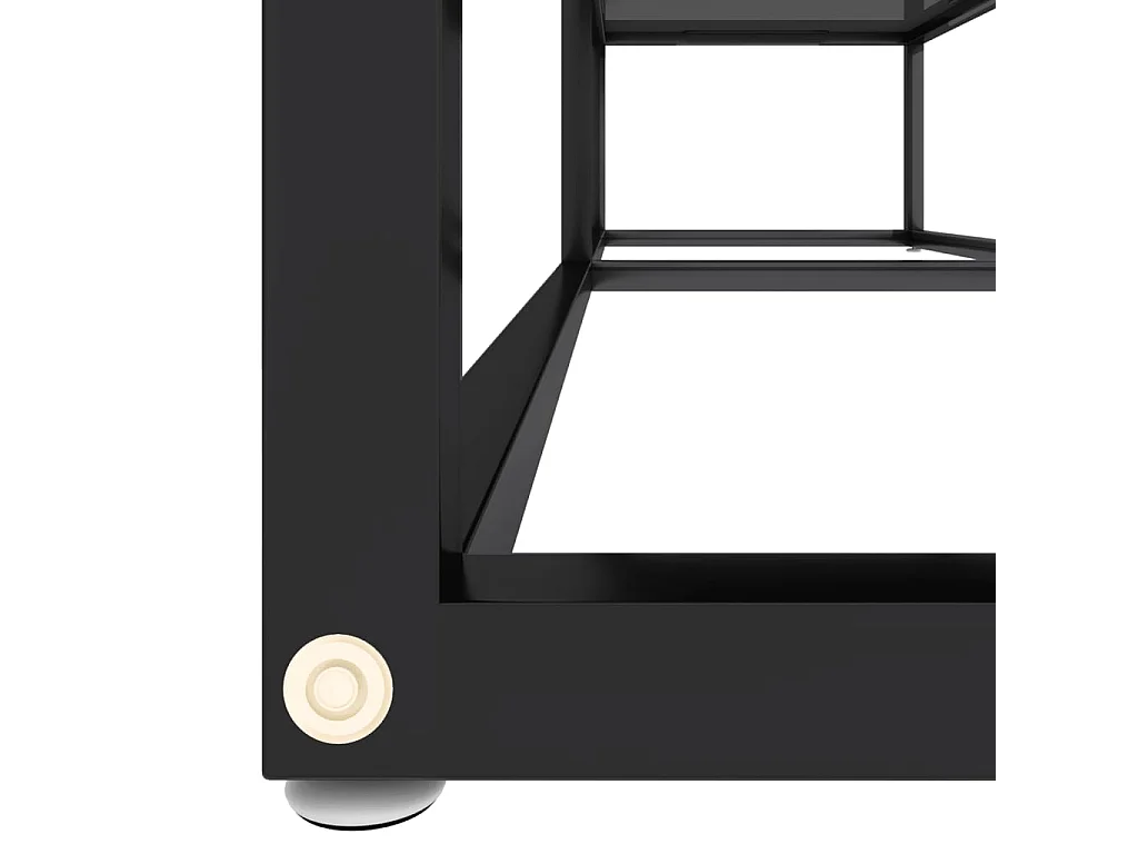 Tv-meubel 140x40x40,5 cm gehard glas zwart