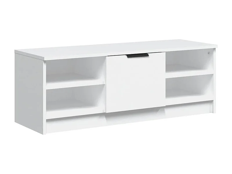 Meuble TV Blanc 102x35,5x36,5 cm Bois d'ingénierie