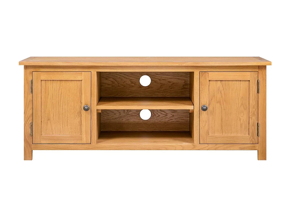 Meuble TV 110x35x44 cm Bois de chêne massif