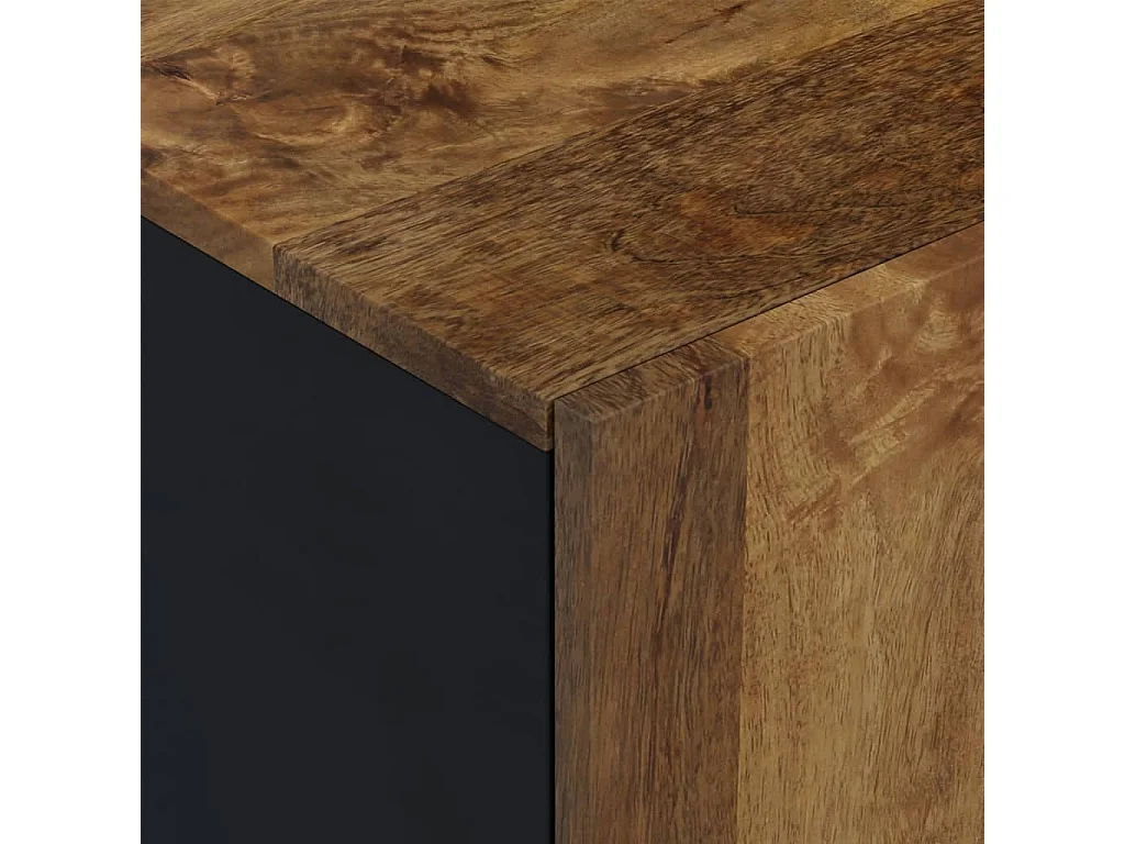 Mueble de TV madera mango y madera contrachapada 80x33x46 cm