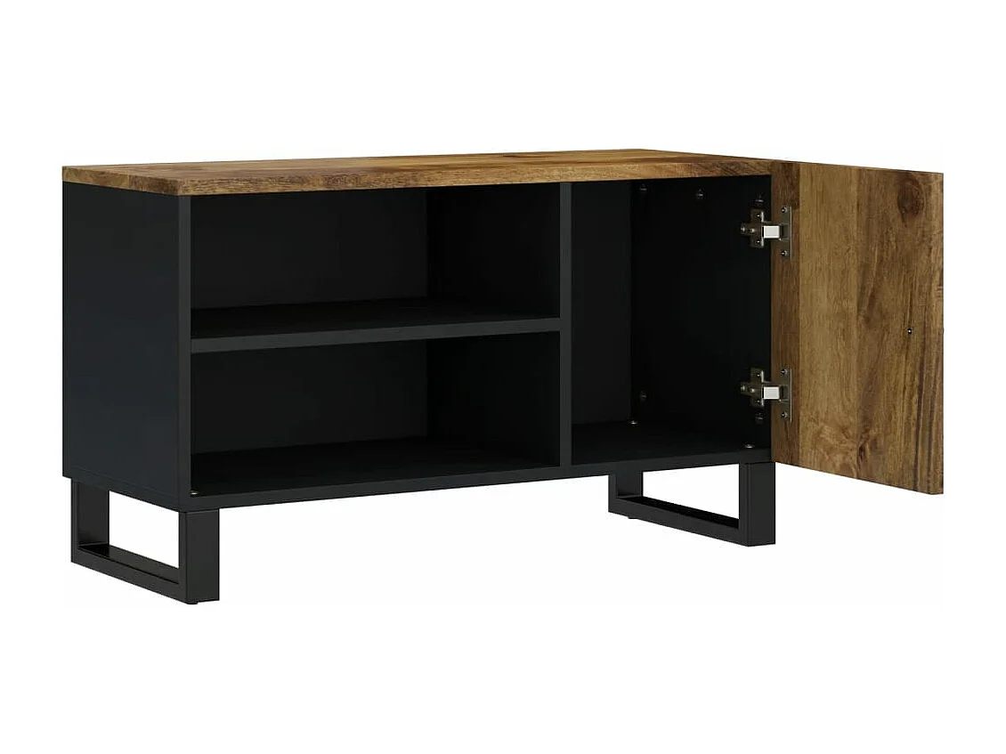Meuble TV 80x33x46 cm bois de manguier et d'ingénierie