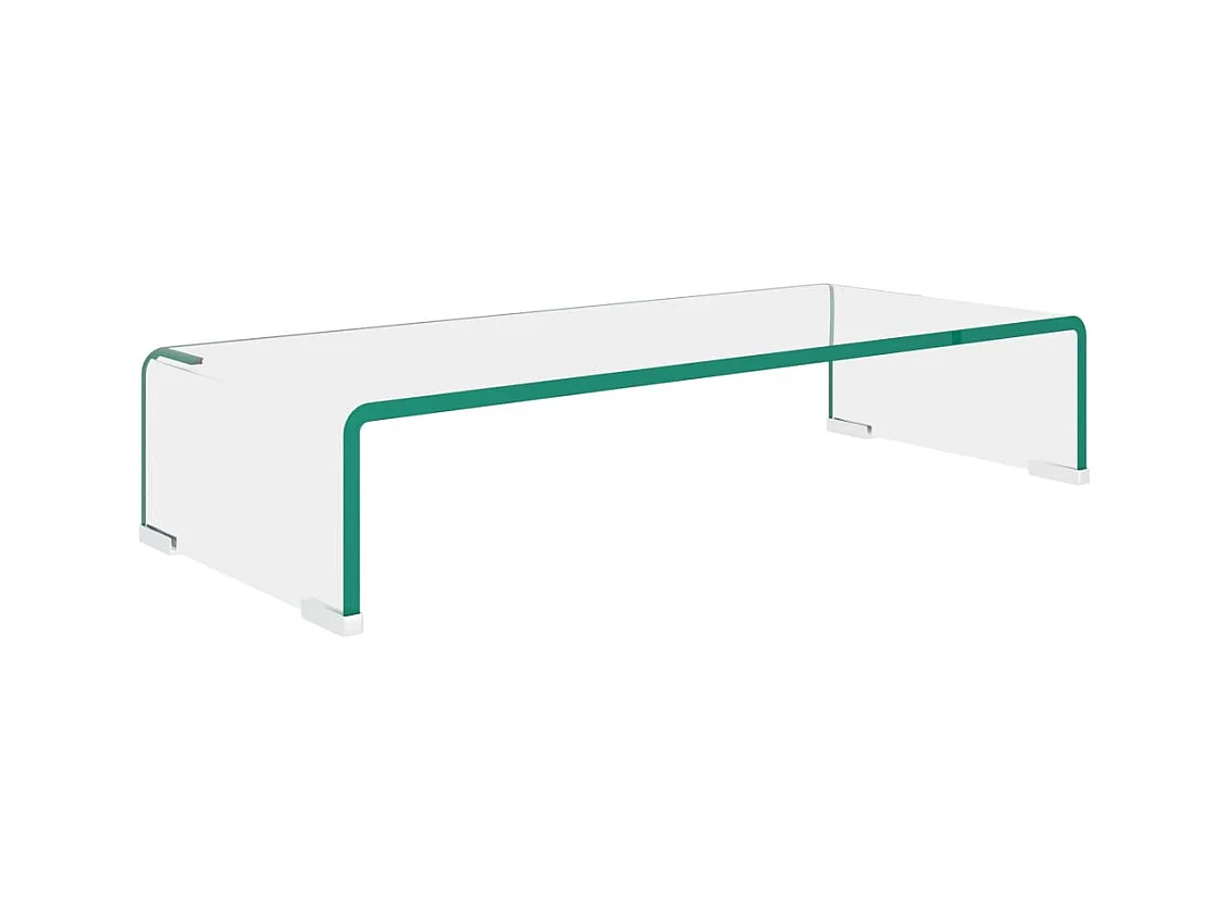Meuble TV / pour moniteur 60 x 25 x 11 cm Verre transparent