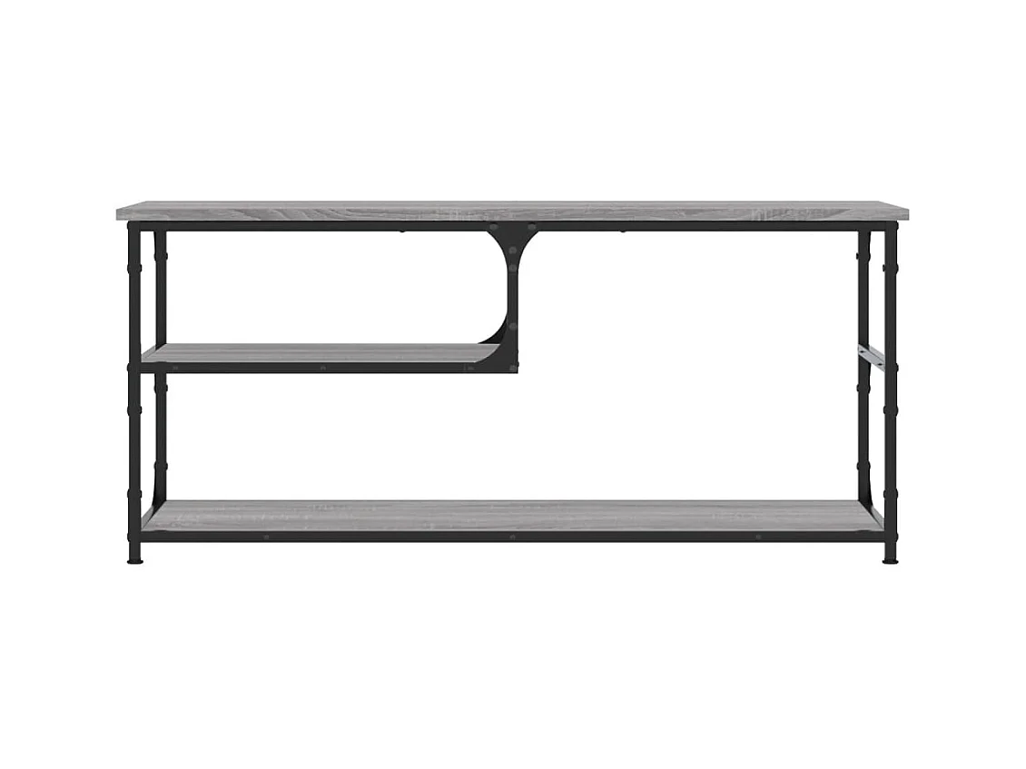 Meuble TV sonoma gris 103x38x46,5 cm bois d'ingénierie et acier