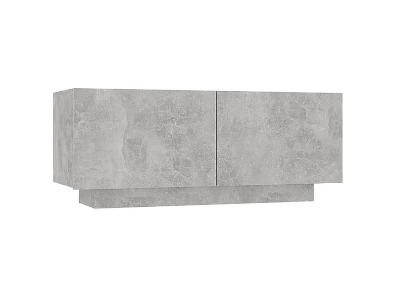 Meuble TV Gris béton 100x35x40 cm Aggloméré