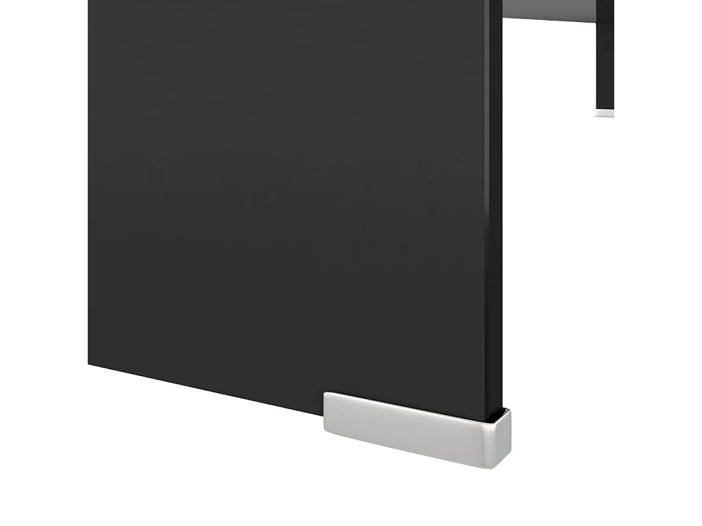 Meuble TV/ Support pour moniteur 110 x 30 x 13 cm Verre Noir