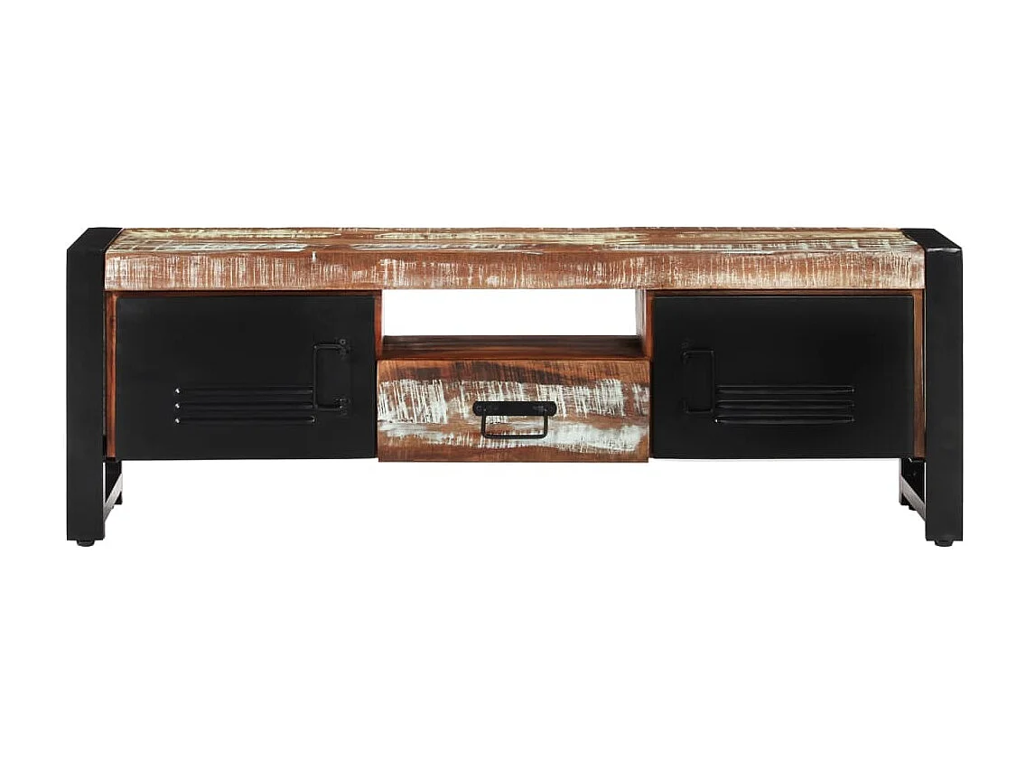 Mueble de TV madera maciza reciclada 120x30x40 cm