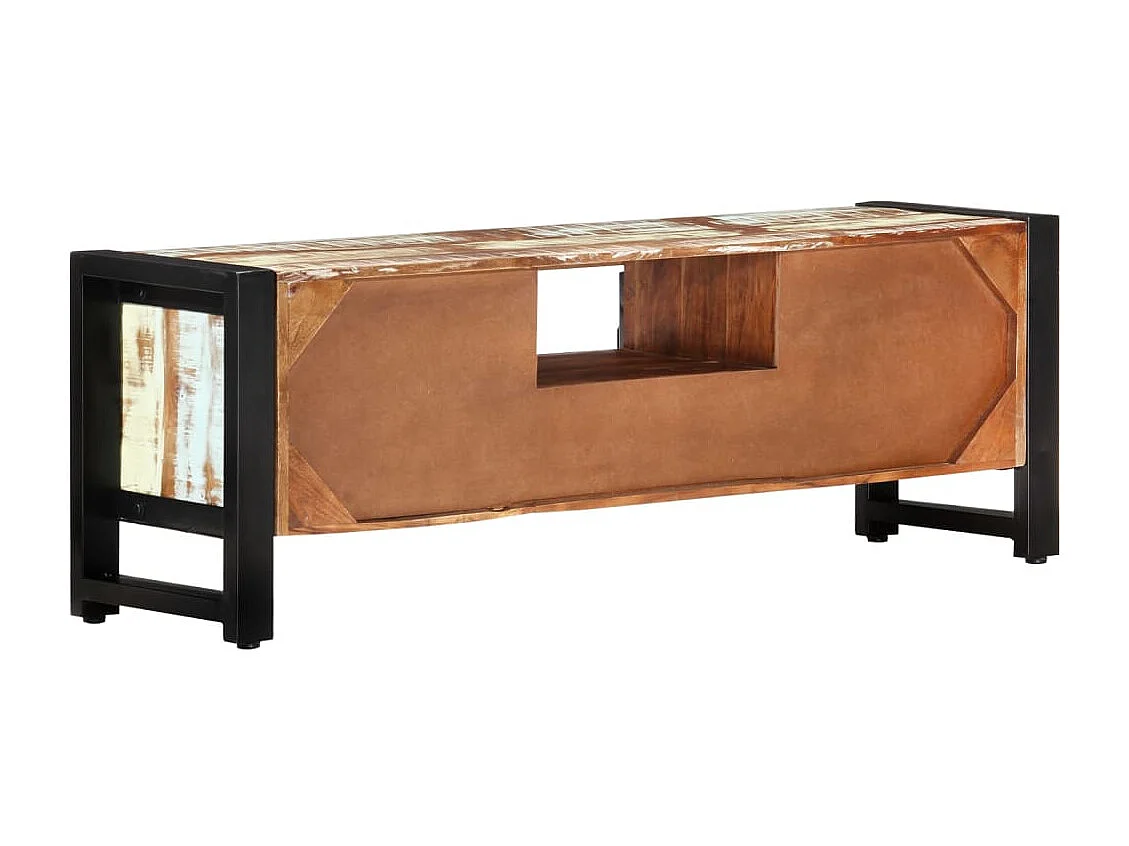 Mueble de TV madera maciza reciclada 120x30x40 cm