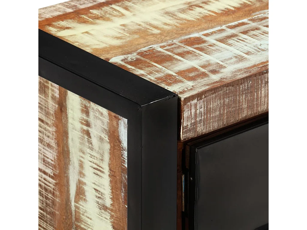 Mueble de TV madera maciza reciclada 120x30x40 cm