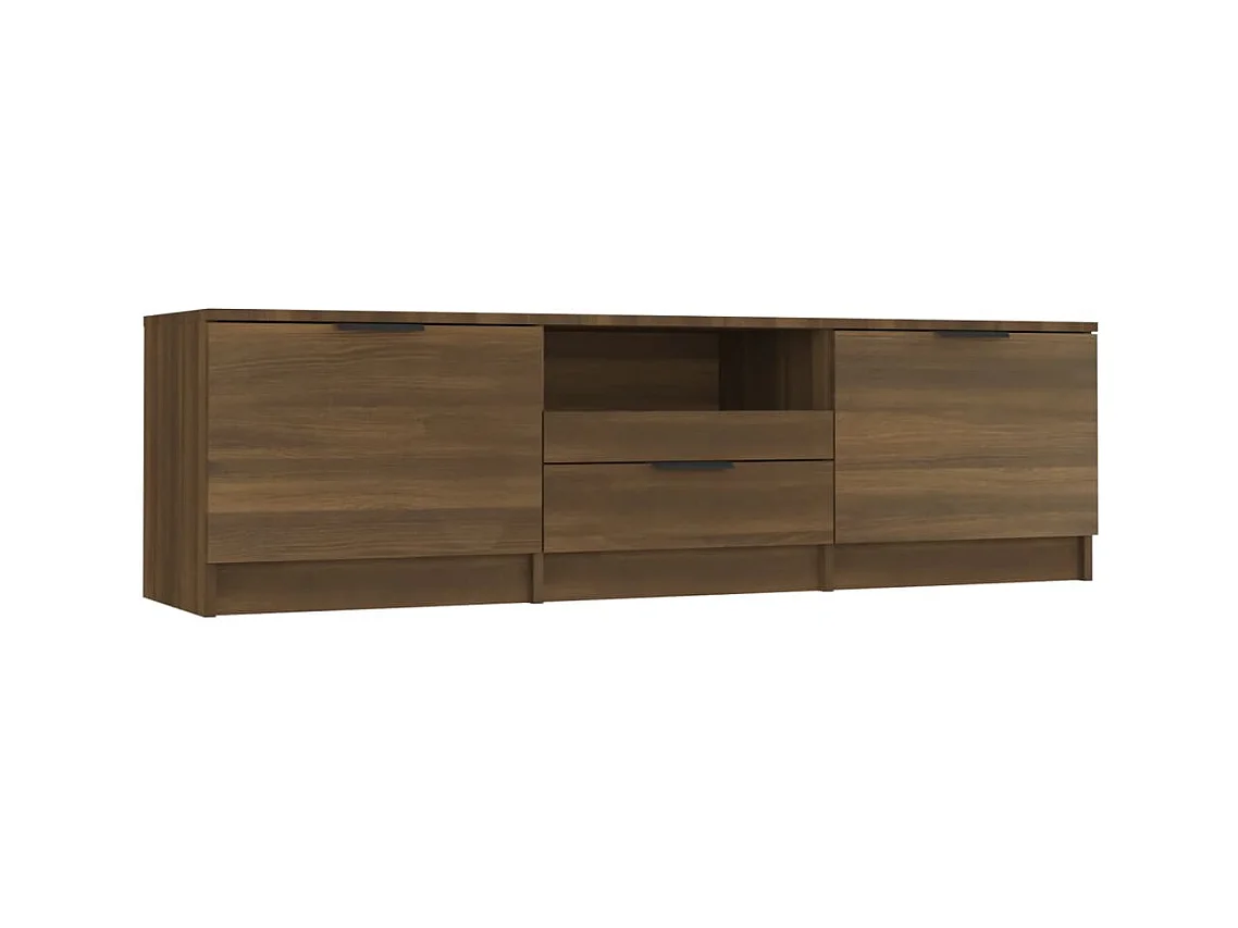 Meuble TV Chêne marron 140x35x40 cm Bois d'ingénierie