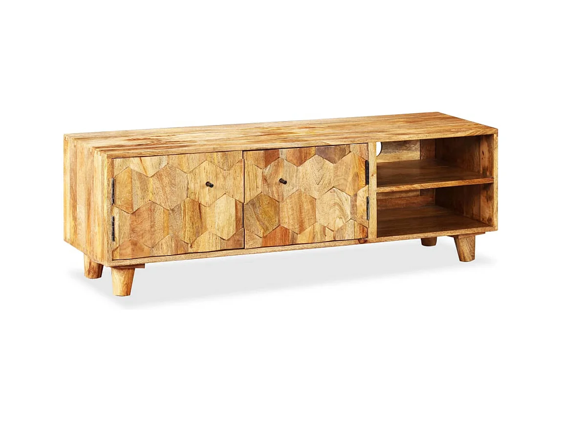 Tv-meubel 118x35x40 cm massief mangohout
