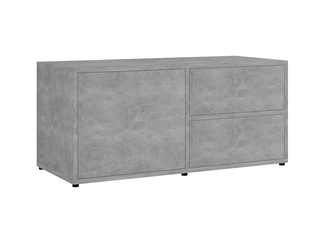 Meuble TV Gris béton 80x34x36 cm Aggloméré