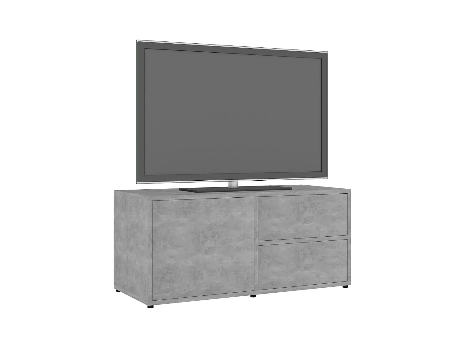 Meuble TV Gris béton 80x34x36 cm Aggloméré