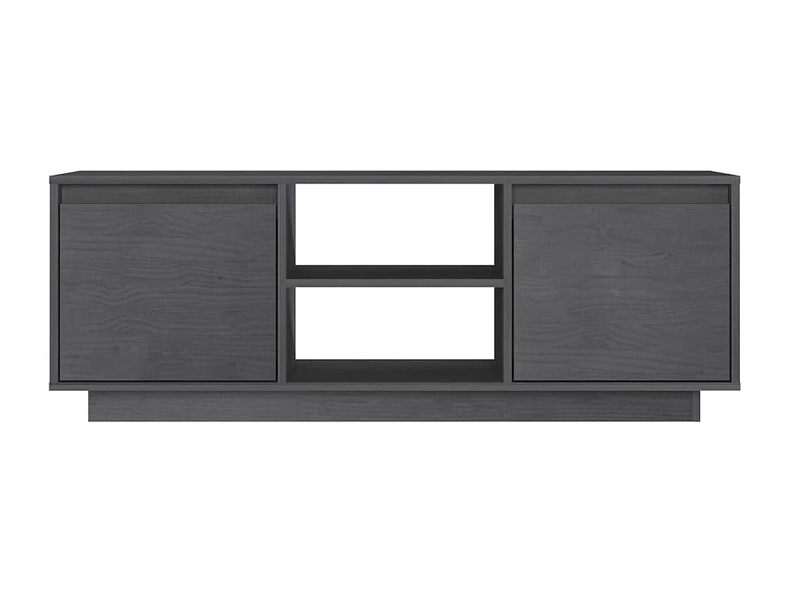 Meuble TV Gris 110x30x40 cm Bois de pin massif