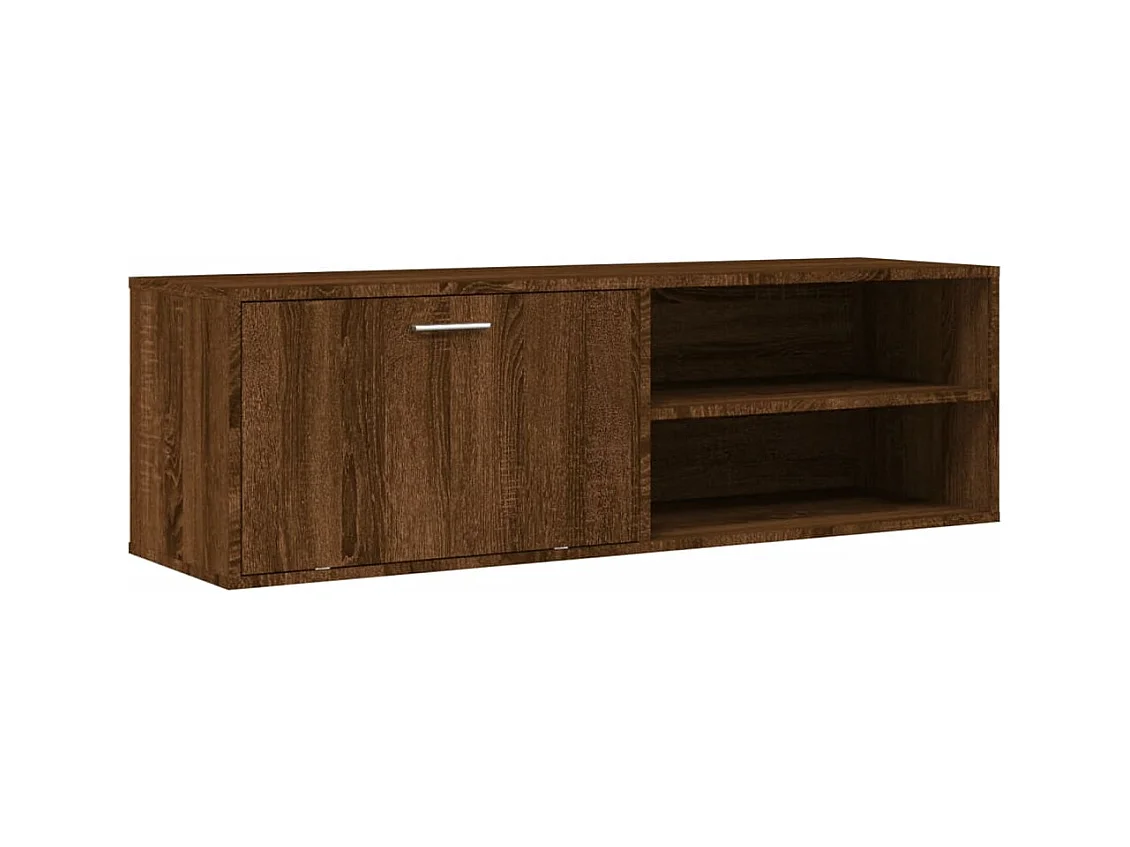 Meuble TV chêne marron 120x34x37 cm bois d'ingénierie