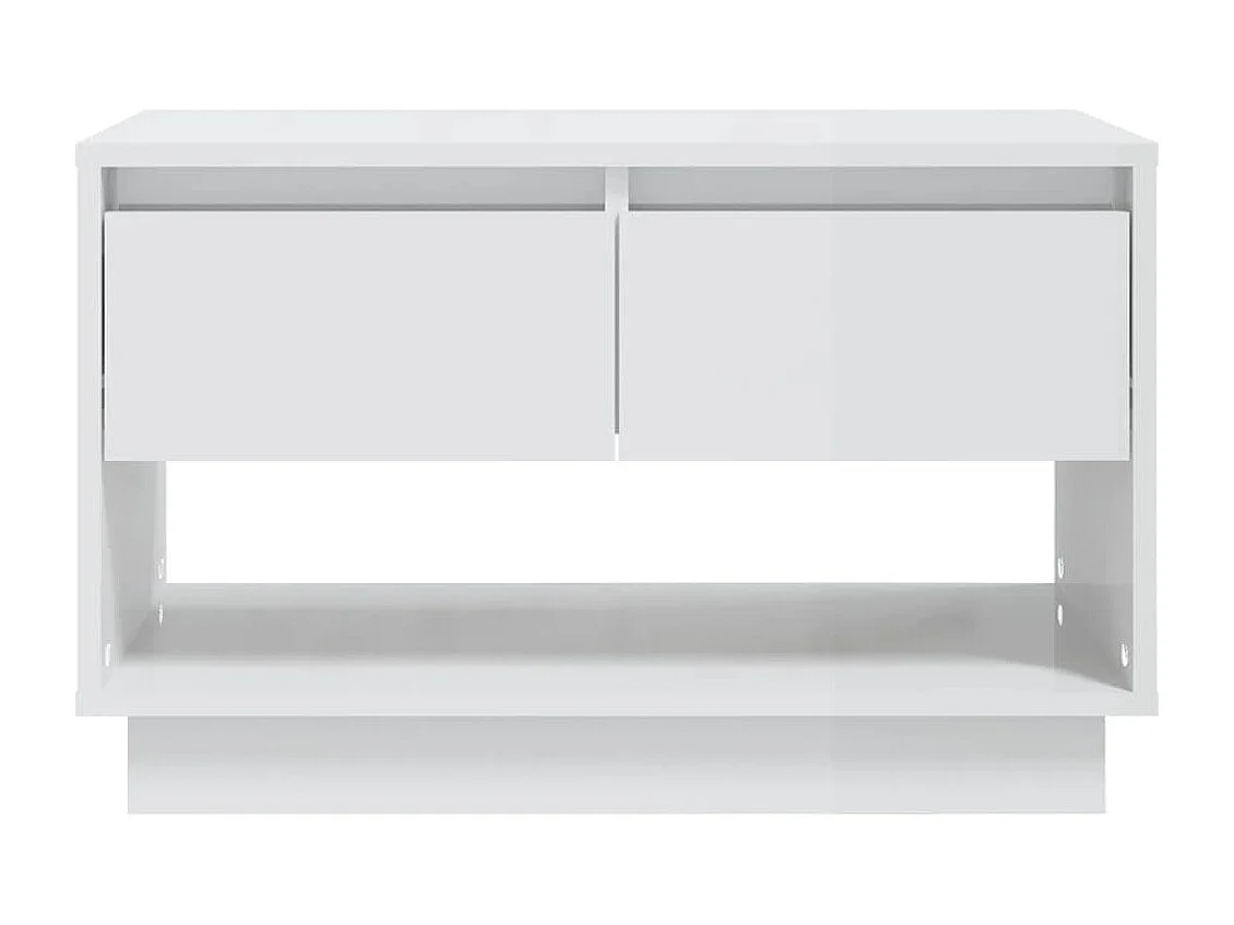 Meuble TV Blanc brillant 70x41x44 cm Aggloméré