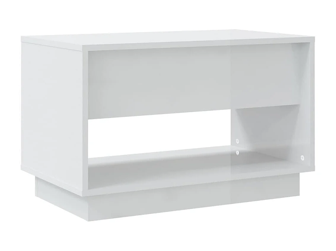 Meuble TV Blanc brillant 70x41x44 cm Aggloméré