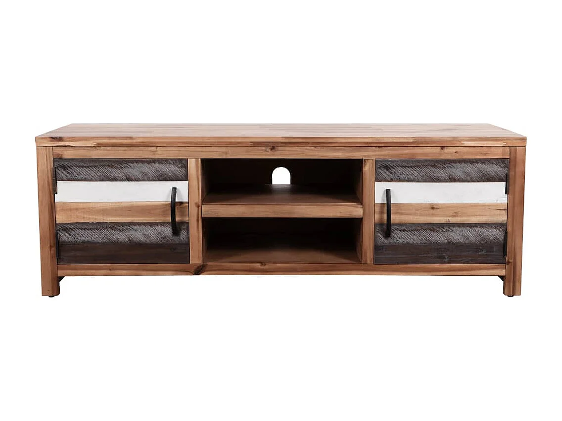 Móvel de TV em madeira de acácia maciça 120x35x45 cm