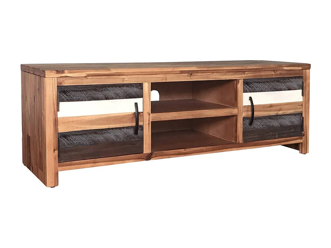 Móvel de TV em madeira de acácia maciça 120x35x45 cm