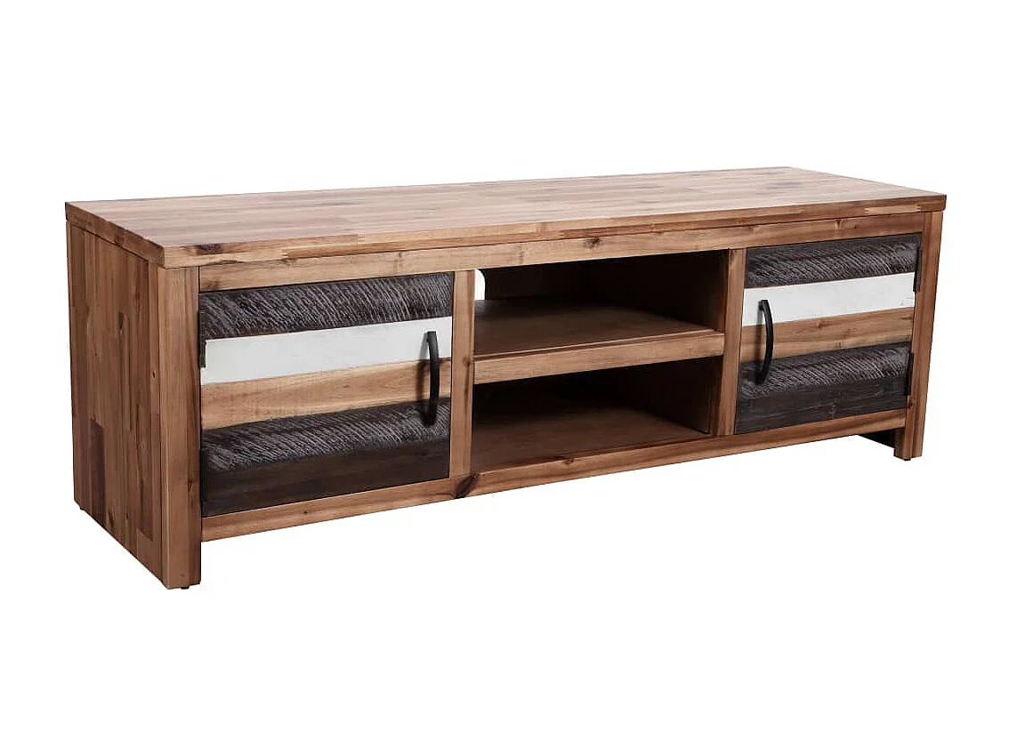 Móvel de TV em madeira de acácia maciça 120x35x45 cm