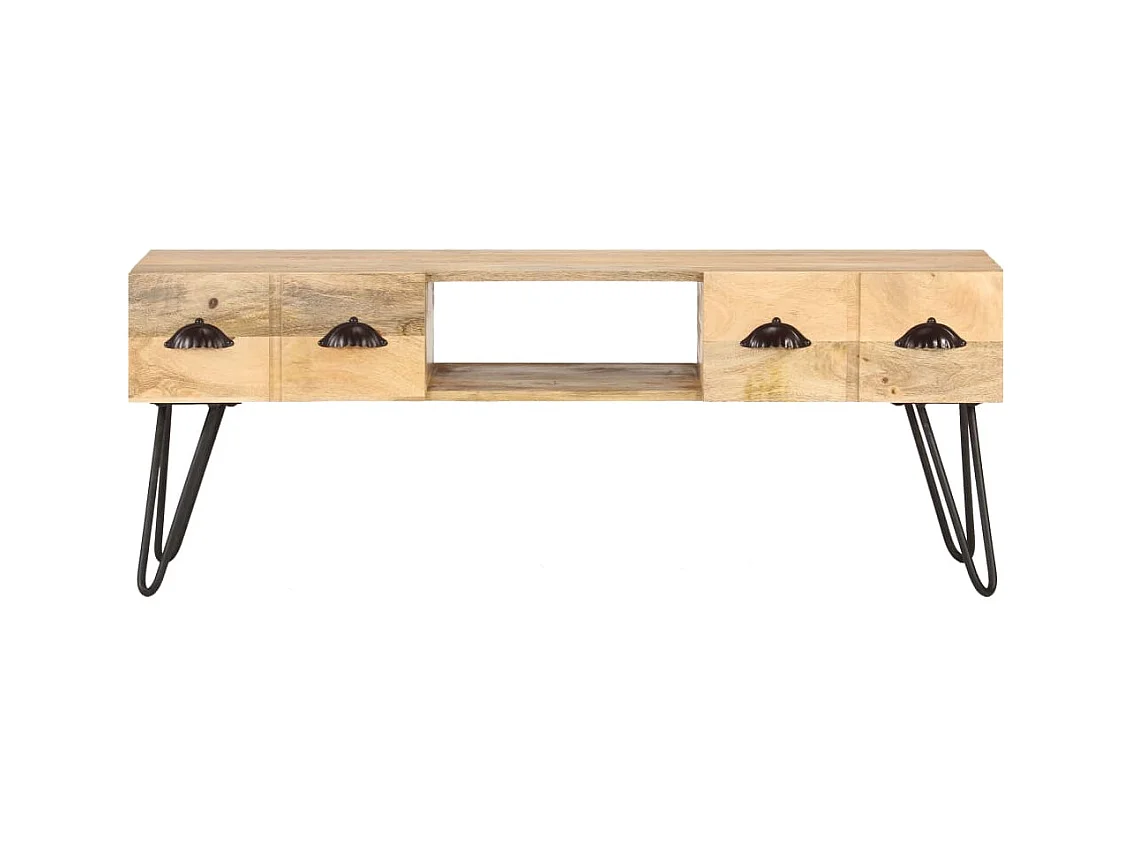 Móvel de TV 120x35x45 cm madeira de mangueira maciça
