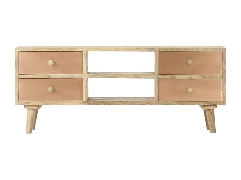 Tv-meubel 110x30x45 cm massief mangohout