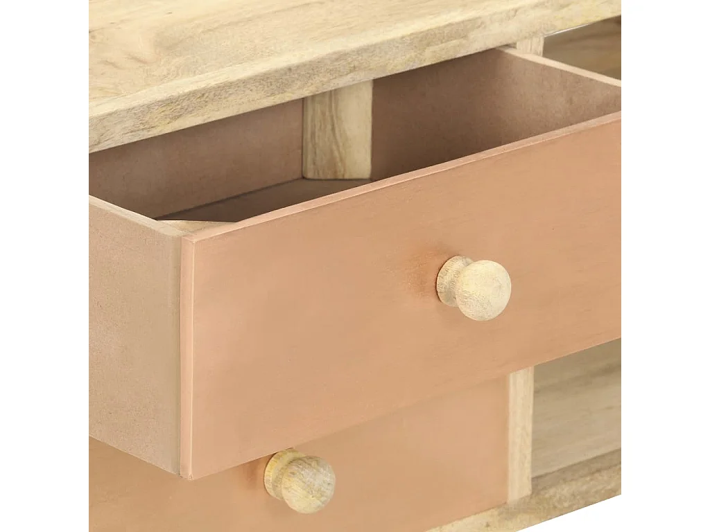 Meuble TV 110x30x45 cm Bois de manguier solide