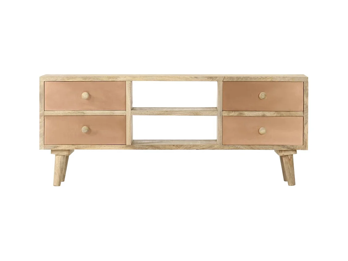 Mueble para la TV madera maciza de mango 110x30x45 cm