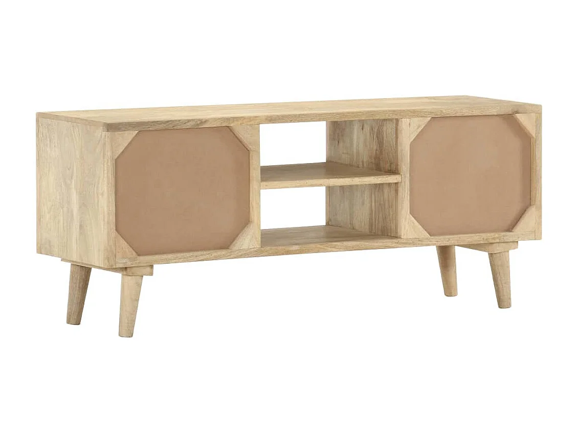 Meuble TV 110x30x45 cm Bois de manguier solide