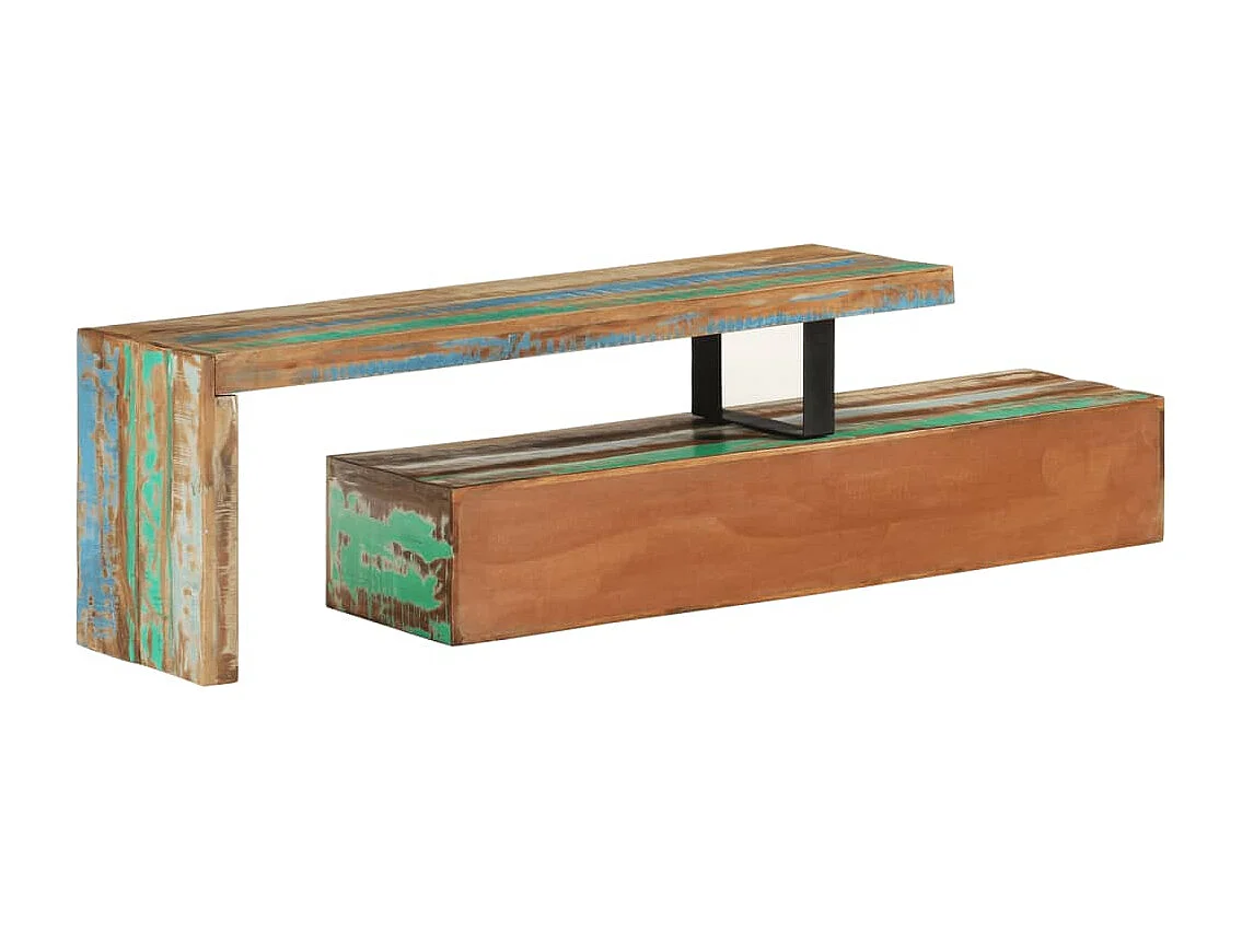 Tv-meubel (118-200) x 30 x 40 cm massief hout gerecycled