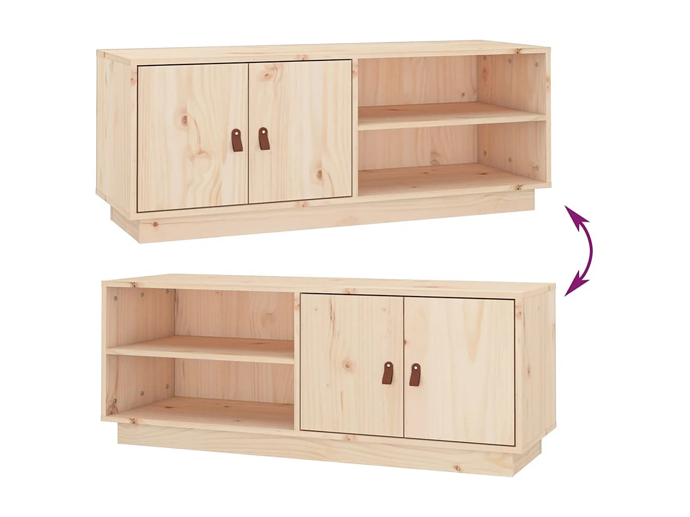 Tv-meubel 105x34x40 cm massief grenenhout