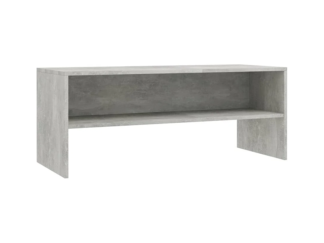 Mueble de TV madera contrachapada gris hormigón 100x40x40 cm
