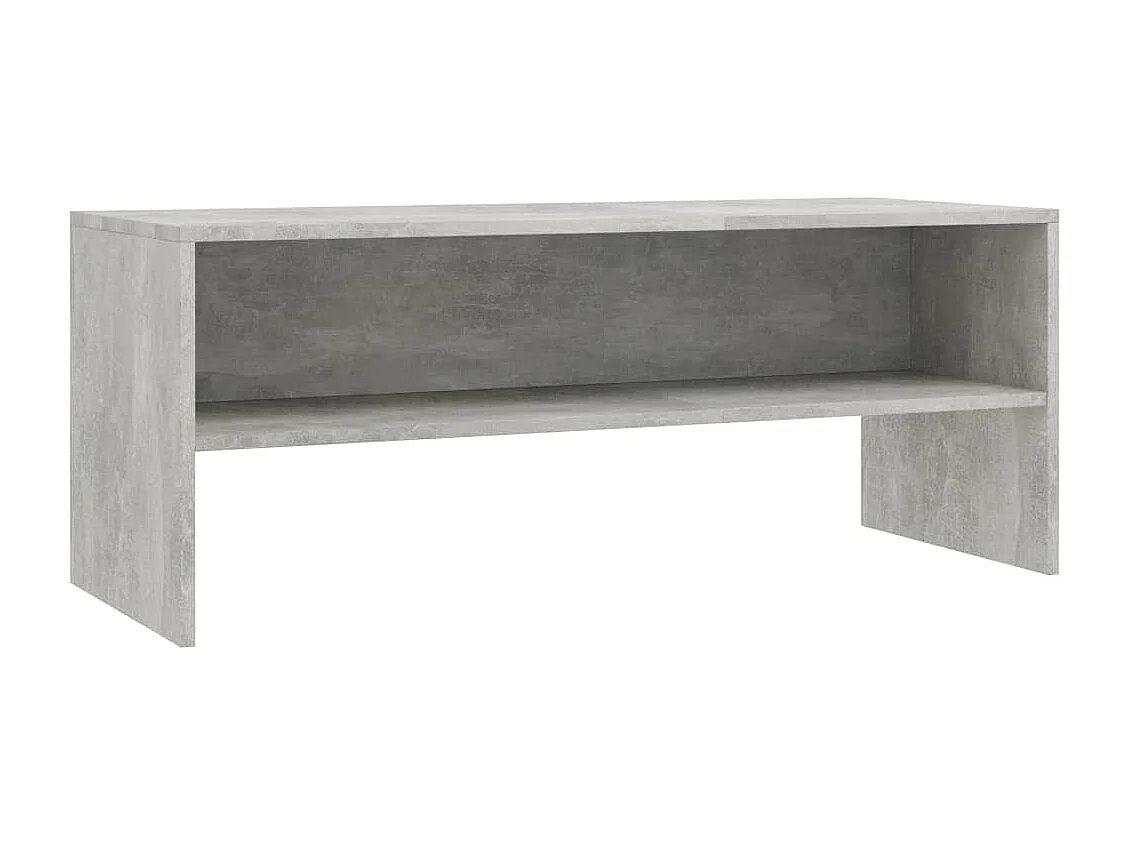 Meuble TV Gris béton 100 x 40 x 40 cm Aggloméré
