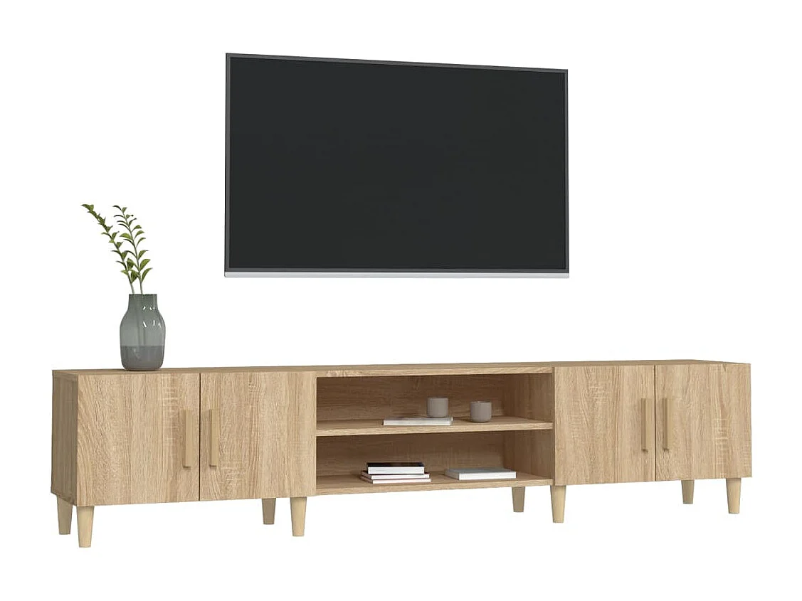 Tv-meubel 180x31,5x40 cm bewerkt hout sonoma eikenkleurig
