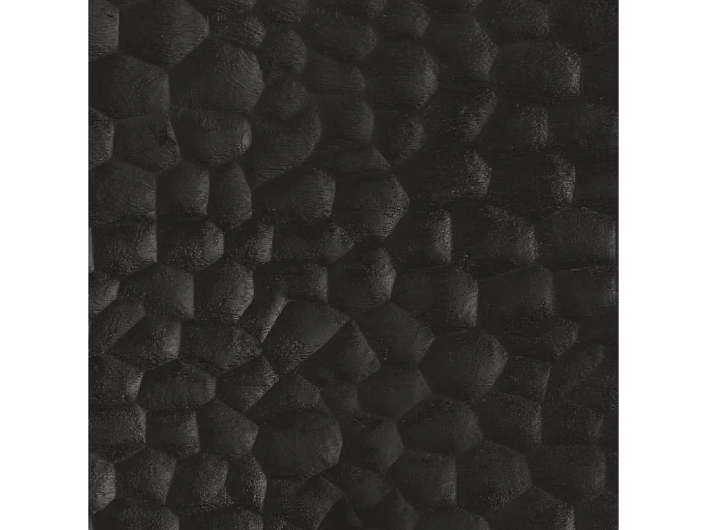 Meuble TV noir 100x33x46 cm bois massif de manguier