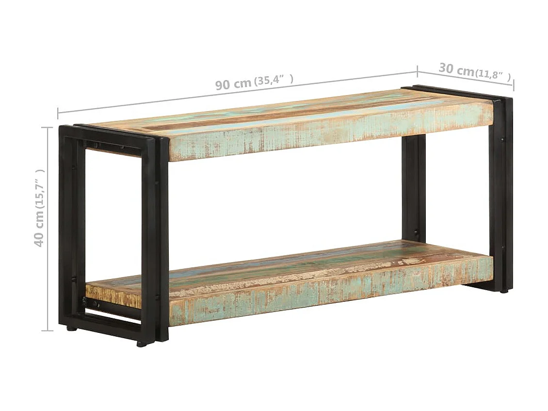 Tv-meubel 90x30x40 cm massief gerecycled hout