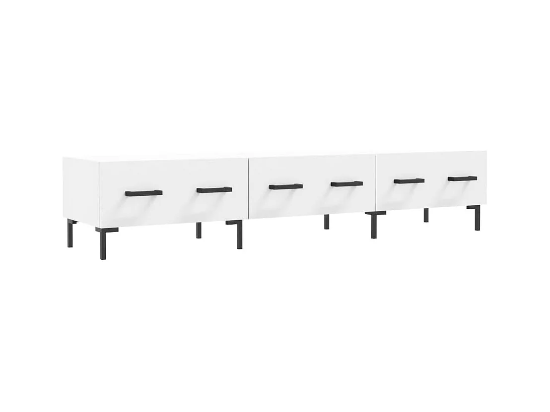 Meuble TV blanc 150x36x30 cm bois d'ingénierie