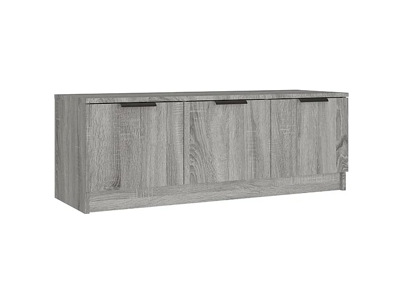 Mueble de TV madera contrachapada gris Sonoma 102x35x36,5 cm