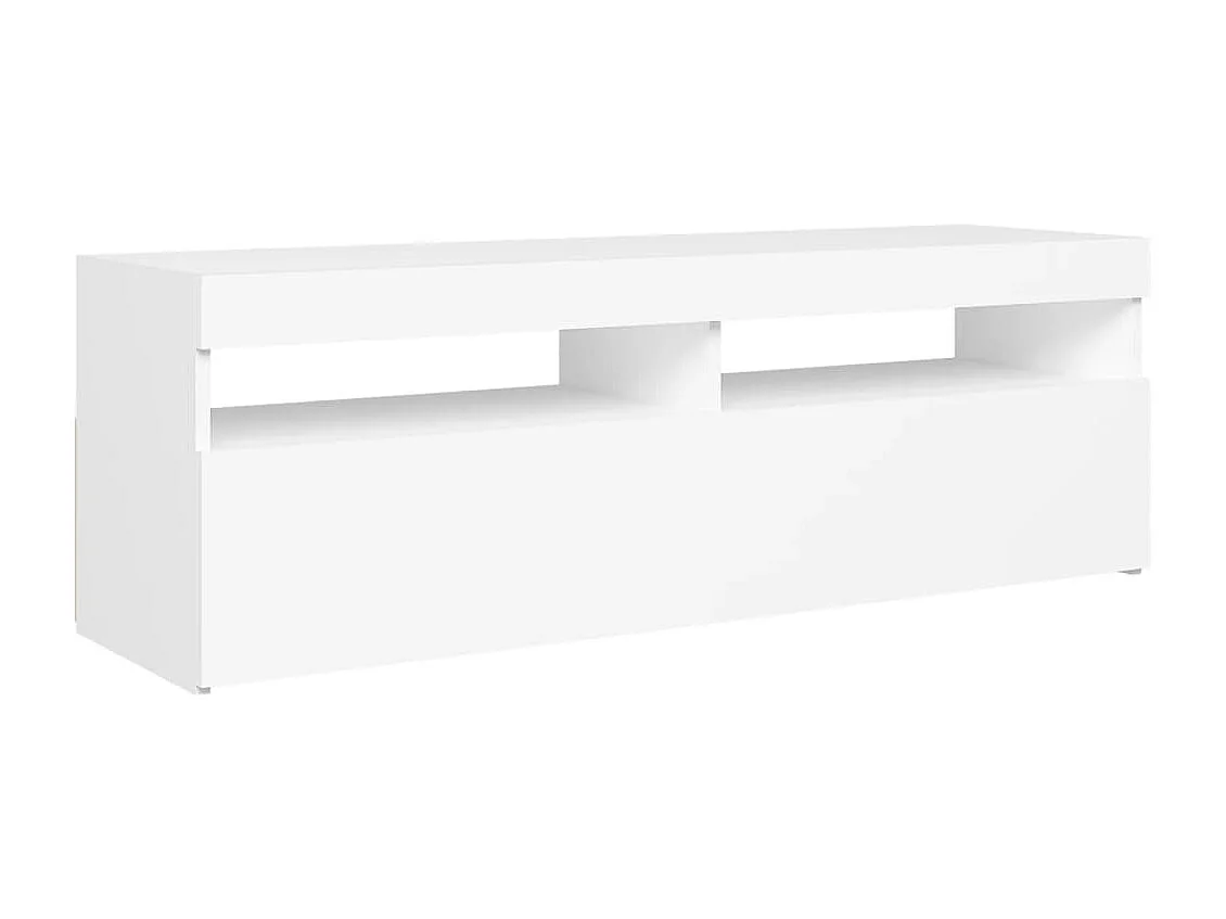 Meuble TV avec lumières LED blanc 120x35x40 cm