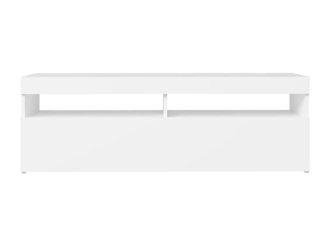 Meuble TV avec lumières LED blanc 120x35x40 cm