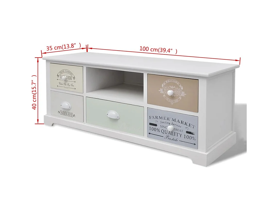 Meuble TV en style français Bois