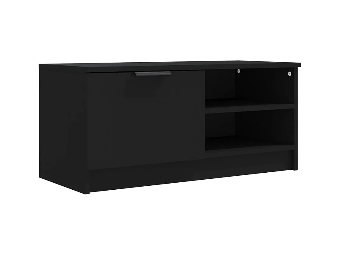 Meuble TV Noir 80x35x36,5 cm Bois d'ingénierie