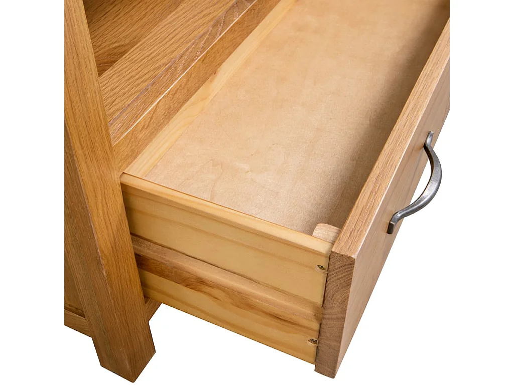 Mueble para el televisor de madera maciza de roble 90x35x48 cm