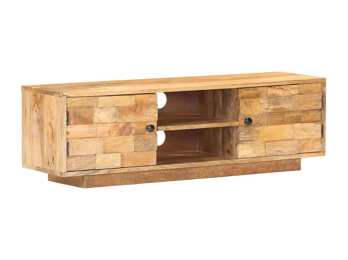 Meuble TV 116x30x35 cm Bois de manguier solide